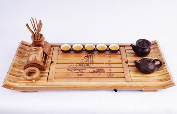 竹茶具，精美竹茶盤
